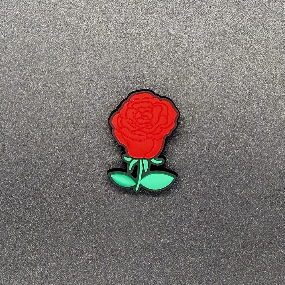 (5/$15) Rose Flower Croc Charm